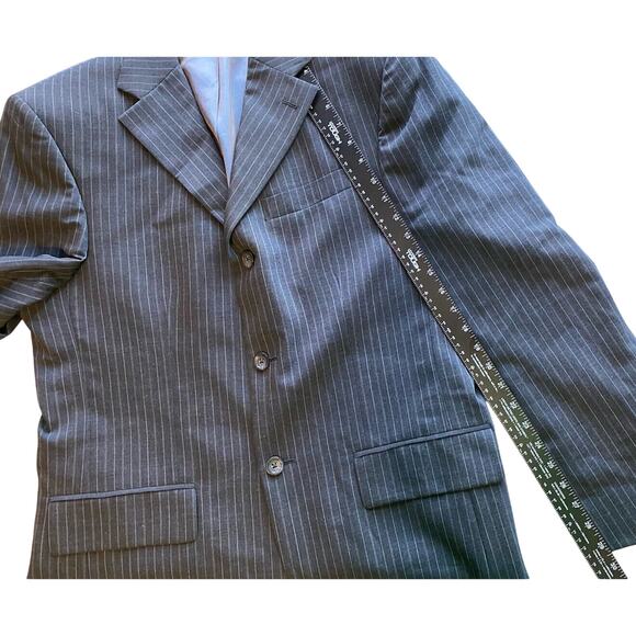 Oscar De La Renta Mens 38R Blazer Gray Wool Sportscoat Business Office Career - Picture 12 of 14